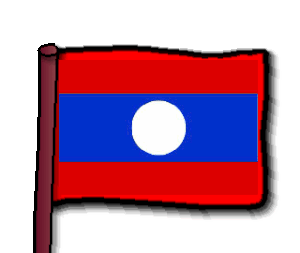 LAO flag red